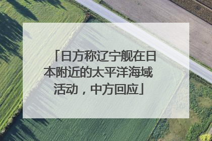 日方称辽宁舰在日本附近的太平洋海域活动，中方回应