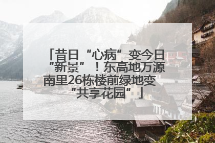 昔日“心病”变今日“新景”！东高地万源南里26栋楼前绿地变“共享花园”
