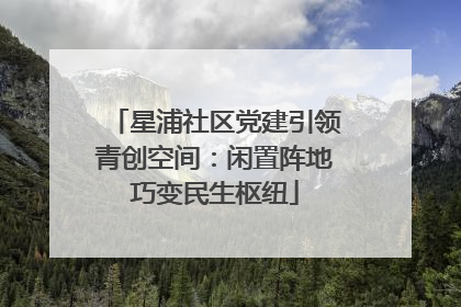 星浦社区党建引领青创空间：闲置阵地巧变民生枢纽