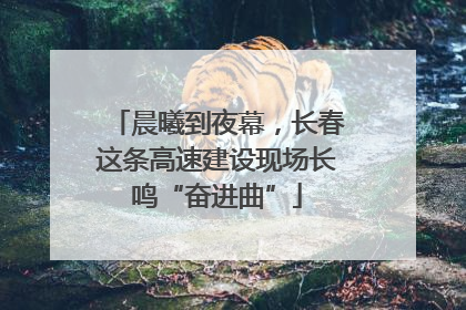 晨曦到夜幕，长春这条高速建设现场长鸣“奋进曲”
