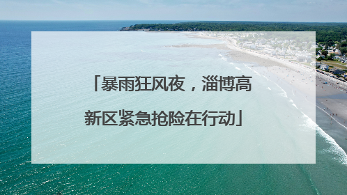 暴雨狂风夜，淄博高新区紧急抢险在行动