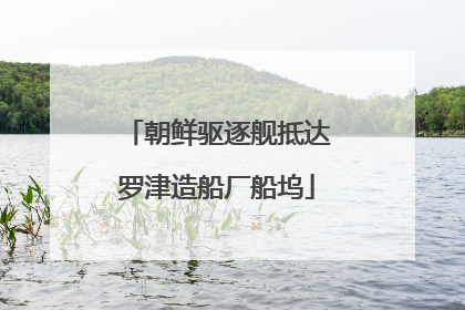 朝鲜驱逐舰抵达罗津造船厂船坞
