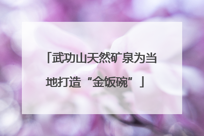 武功山天然矿泉为当地打造“金饭碗”