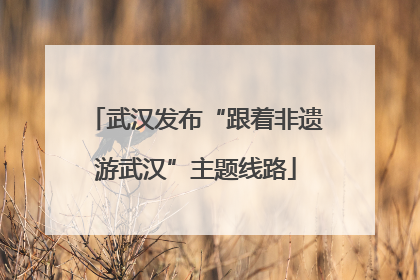 武汉发布“跟着非遗游武汉”主题线路