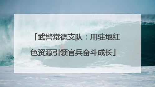 武警常德支队：用驻地红色资源引领官兵奋斗成长