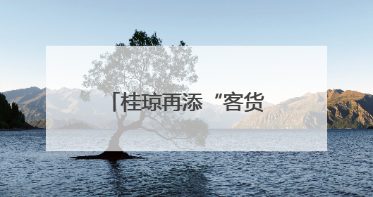 桂琼再添“客货并行”新航线 西部陆海新通道加速连接海南自贸港