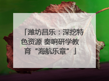 潍坊昌乐：深挖特色资源 奏响研学教育“海航乐章”