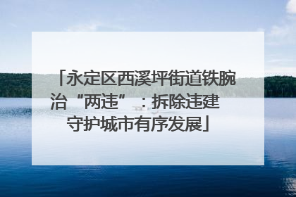 永定区西溪坪街道铁腕治“两违”：拆除违建 守护城市有序发展