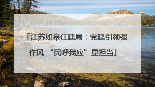 江苏如皋住建局：党建引领强作风 “民呼我应”显担当