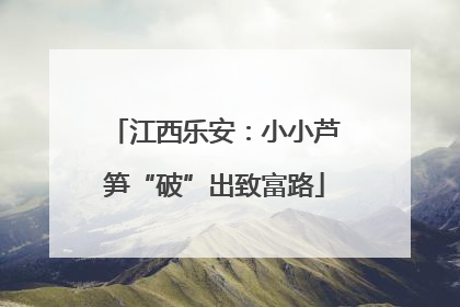 江西乐安：小小芦笋“破”出致富路