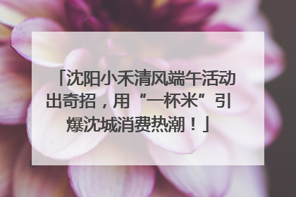 沈阳小禾清风端午活动出奇招，用“一杯米”引爆沈城消费热潮！