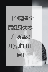 河南省全民健身大赛 广场舞公开赛昨日开启
