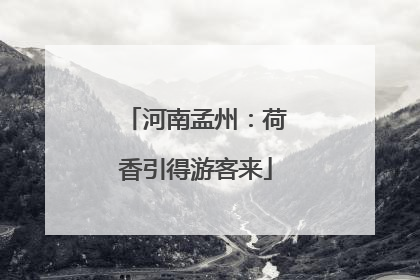 河南孟州：荷香引得游客来