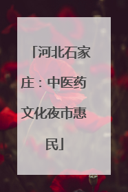 河北石家庄：中医药文化夜市惠民