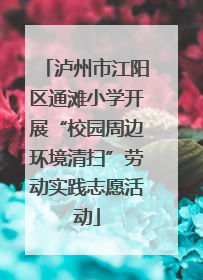泸州市江阳区通滩小学开展“校园周边环境清扫”劳动实践志愿活动