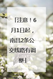 注意！6月1日起，南昌2条公交线路有调整