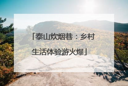 泰山炊烟巷：乡村生活体验游火爆