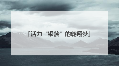 活力“银龄”的翱翔梦