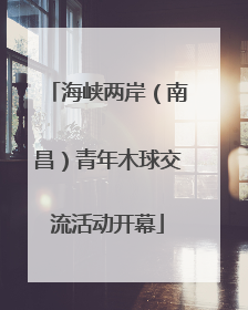 海峡两岸（南昌）青年木球交流活动开幕