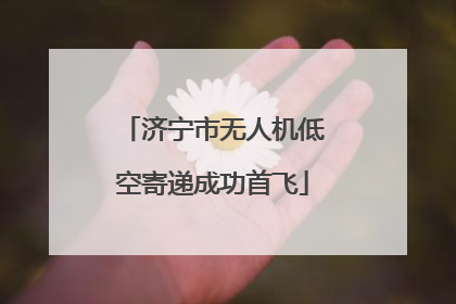 济宁市无人机低空寄递成功首飞