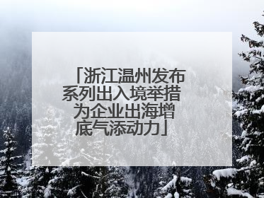 浙江温州发布系列出入境举措 为企业出海增底气添动力