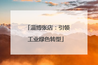 淄博张店：引领工业绿色转型