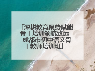 深耕教育聚势赋能 骨干培训领航致远—成都市初中语文骨干教师培训班