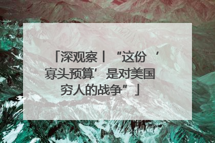 深观察丨“这份‘寡头预算’是对美国穷人的战争”