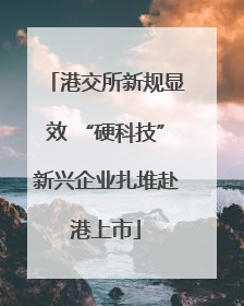 港交所新规显效 “硬科技”新兴企业扎堆赴港上市