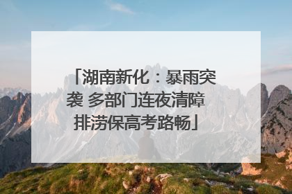 湖南新化：暴雨突袭 多部门连夜清障排涝保高考路畅