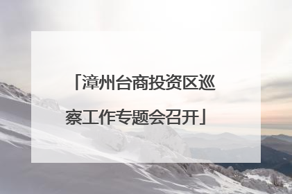 漳州台商投资区巡察工作专题会召开