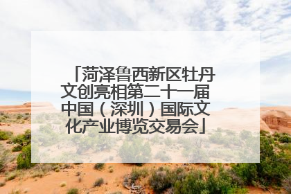 菏泽鲁西新区牡丹文创亮相第二十一届中国（深圳）国际文化产业博览交易会