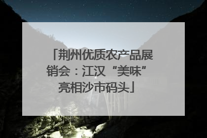 荆州优质农产品展销会：江汉“美味”亮相沙市码头