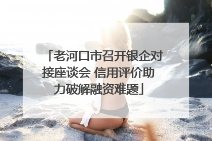 老河口市召开银企对接座谈会 信用评价助力破解融资难题