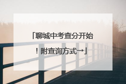 聊城中考查分开始！附查询方式→