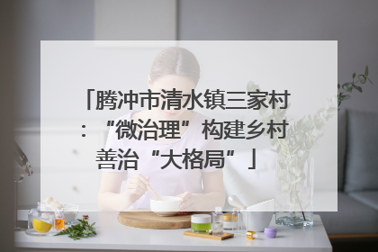 腾冲市清水镇三家村：“微治理”构建乡村善治“大格局”