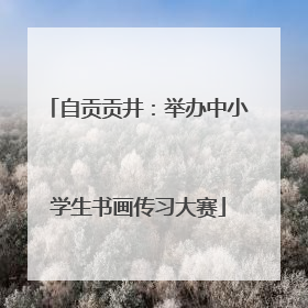 自贡贡井：举办中小学生书画传习大赛
