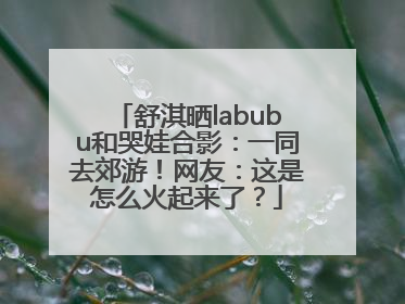 舒淇晒labubu和哭娃合影：一同去郊游！网友：这是怎么火起来了？