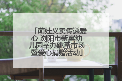 萌娃义卖传递爱心 浏阳市新翼幼儿园举办跳蚤市场暨爱心捐赠活动