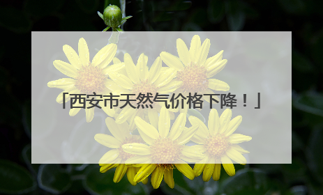 西安市天然气价格下降！