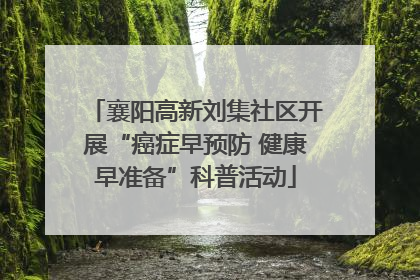襄阳高新刘集社区开展“癌症早预防 健康早准备”科普活动