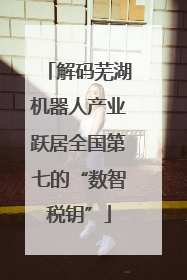 解码芜湖机器人产业跃居全国第七的“数智税钥”
