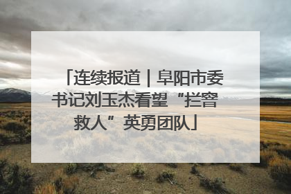 连续报道｜阜阳市委书记刘玉杰看望“拦窨救人”英勇团队