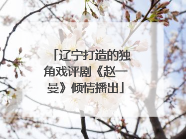 辽宁打造的独角戏评剧《赵一曼》倾情播出