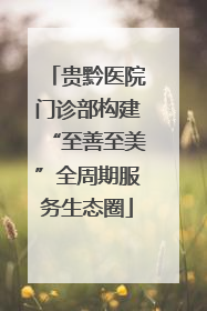 贵黔医院门诊部构建“至善至美”全周期服务生态圈