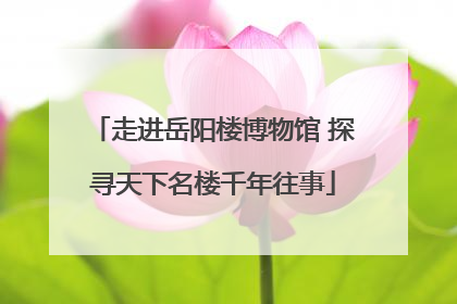 走进岳阳楼博物馆 探寻天下名楼千年往事