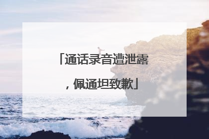 通话录音遭泄露，佩通坦致歉