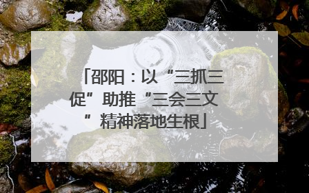 邵阳：以“三抓三促”助推“三会三文”精神落地生根