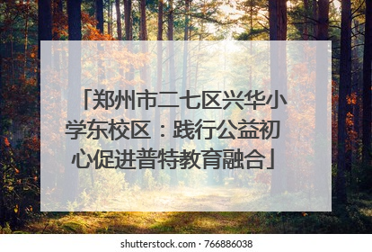 郑州市二七区兴华小学东校区：践行公益初心促进普特教育融合
