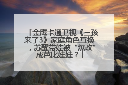 金鹰卡通卫视《三孩来了3》家庭角色互换，苏醒带娃被“爆改”成芭比娃娃？